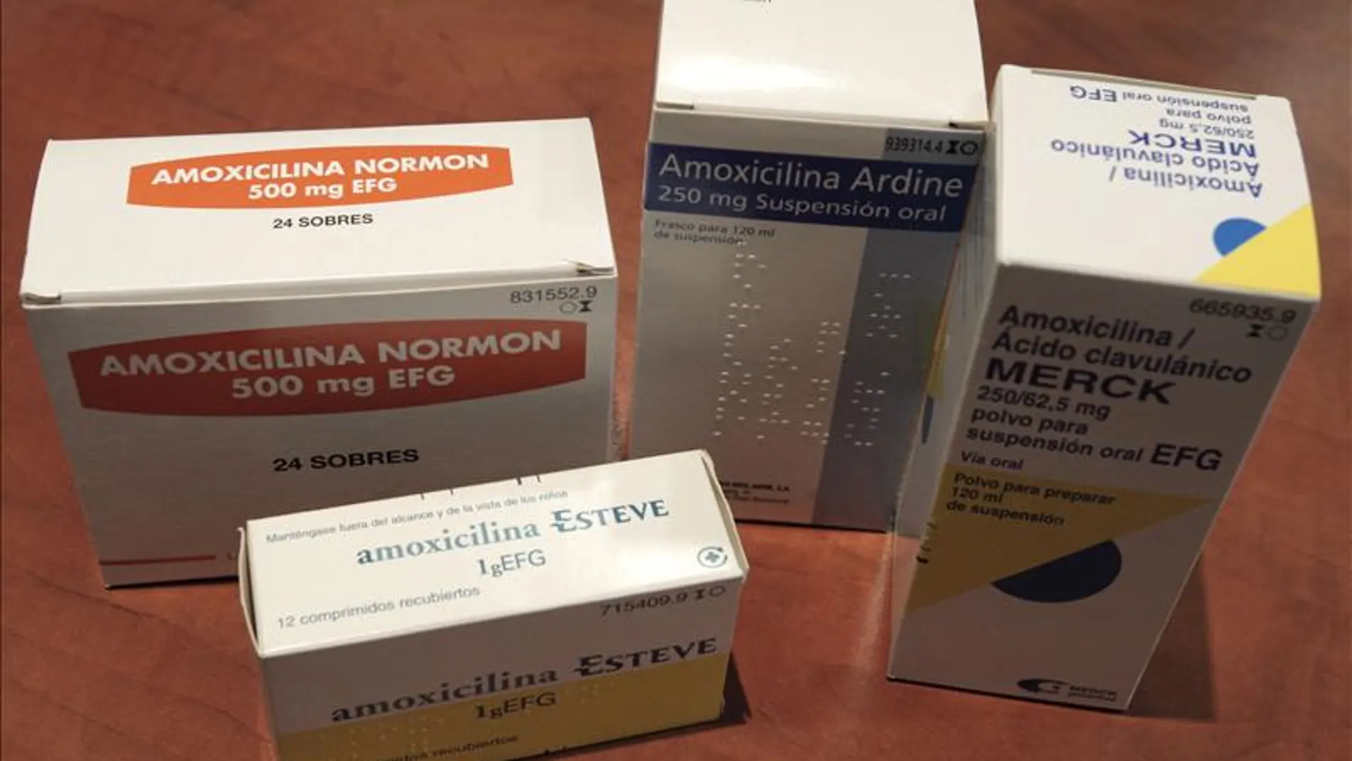 Varios envases de antibióticos genéricos. Varios envases de antibióticos genéricos.
