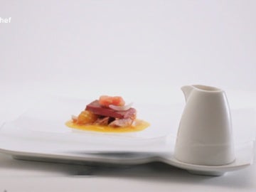 Reinterpretación de gazpacho manchego Reinterpretación de gazpacho manchego