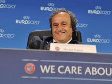 Platini, en un acto de la UEFA