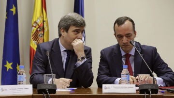 Los secretarios de Estado para el Deporte y de Seguridad, Miguel Cardenal y Francisco Martínez 