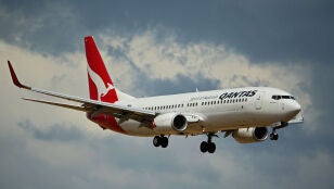 Un avi&oacute;n de Qantas, en pleno vuelo