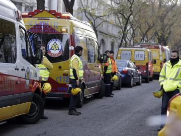 Foto de archivo de los servicios de emergencias en Madrid Foto de archivo de los servicios de emergencias en Madrid