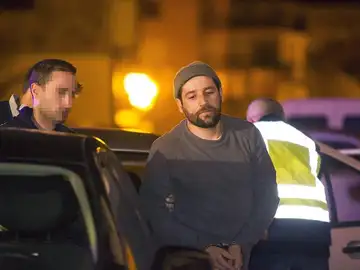 El detenido por empotrar su coche contra la sede del PP. El detenido por empotrar su coche contra la sede del PP.