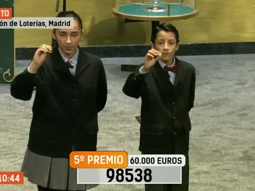 98538, quinto premio de la Lotería de Navidad 2014 98538, quinto premio de la Lotería de Navidad 2014