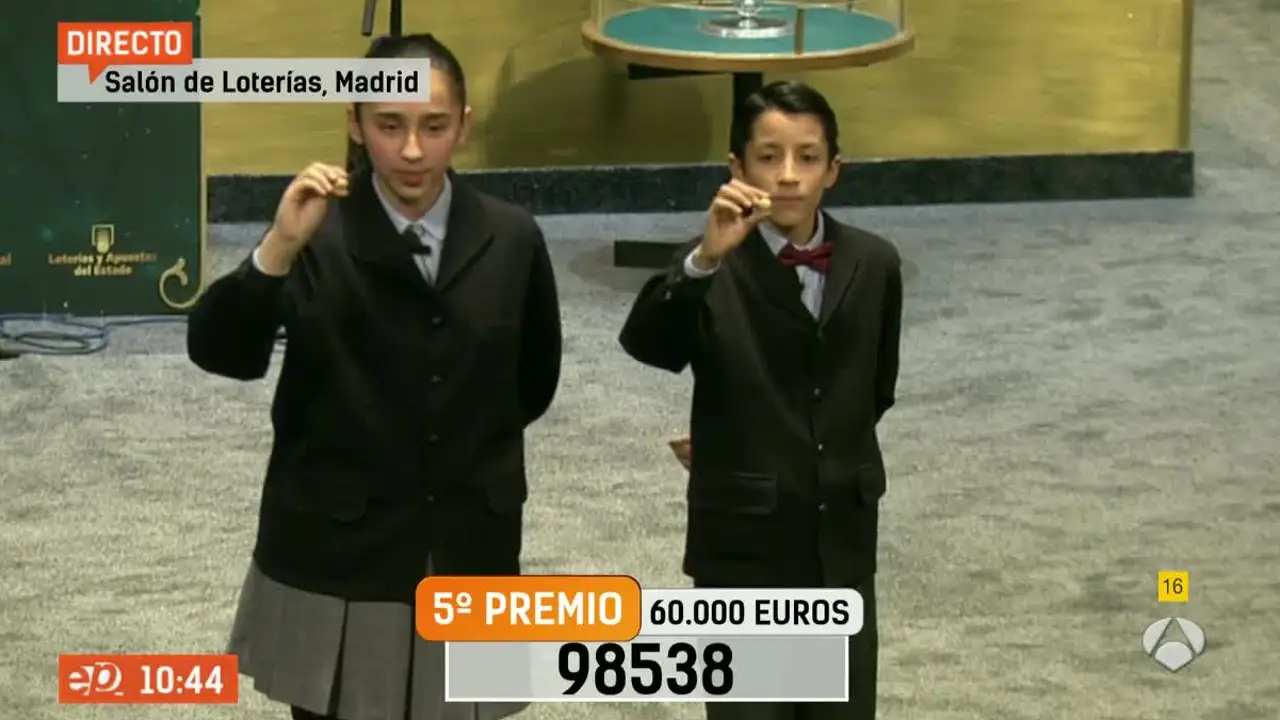 98538, quinto premio de la Lotería de Navidad 2014