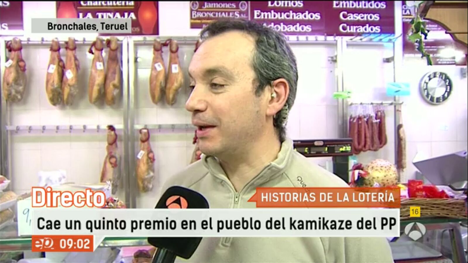 Bronchales, agraciada con un quinto premio: 