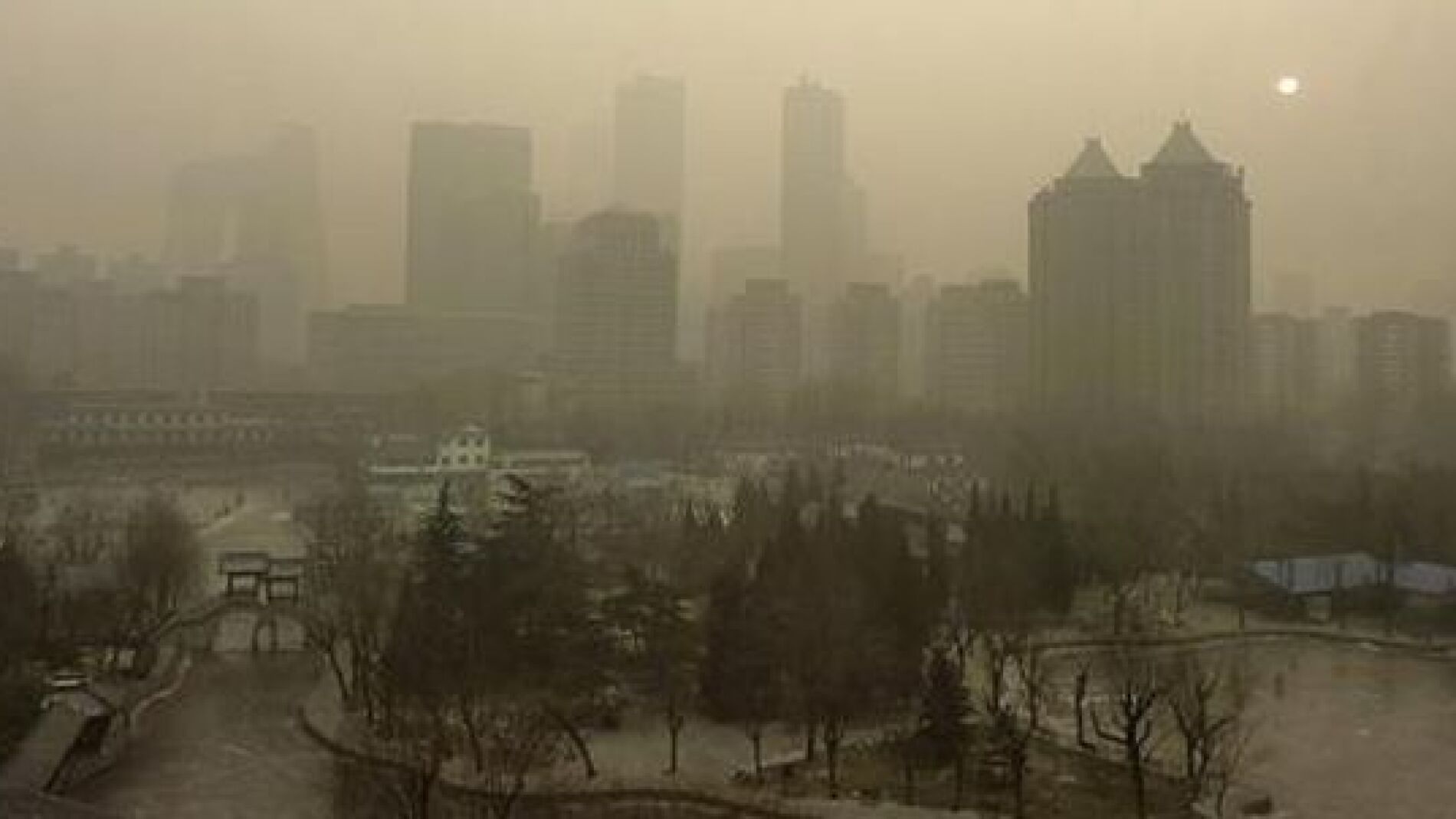 La ciudad de Pekin, afectada por la contaminaci&oacute;n.