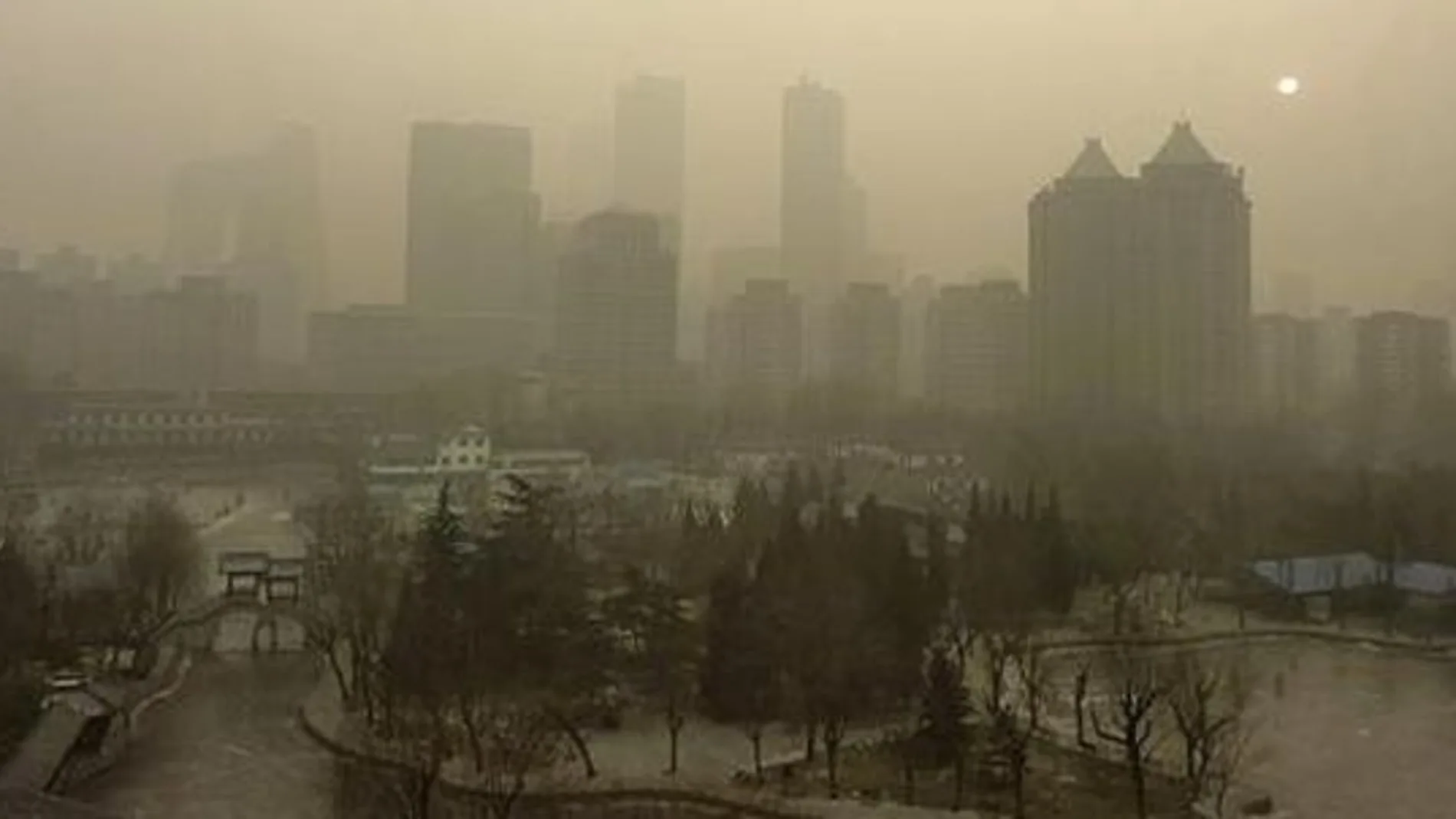 La ciudad de Pekin, afectada por la contaminación. La ciudad de Pekin, afectada por la contaminación.