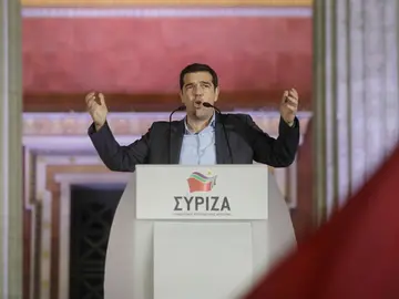 Tsipras, tras ganar las elecciones en Grecia Tsipras, tras ganar las elecciones en Grecia