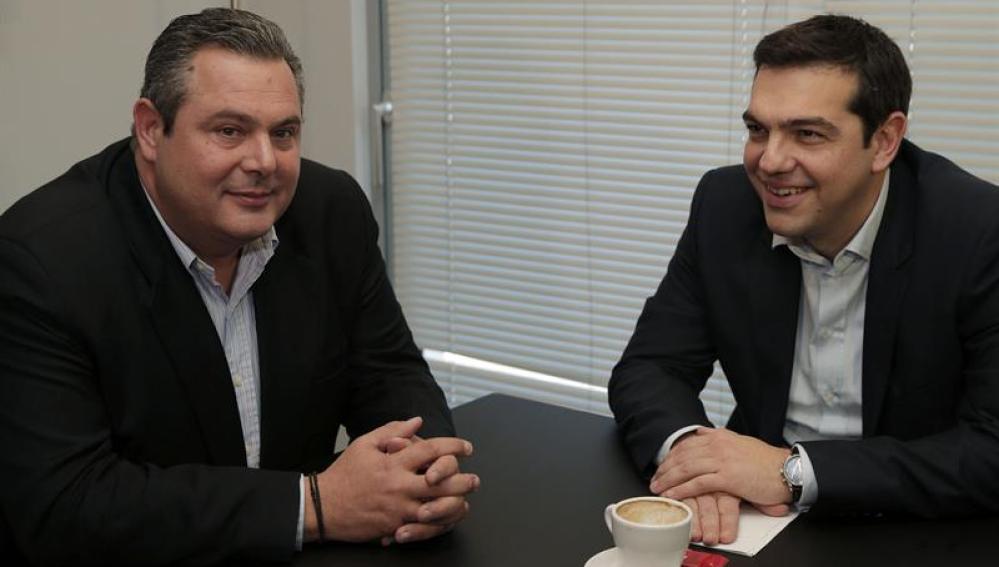 Alexis Tsipras y Panos Kammenos