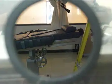 Camilla utilizada para ejecuciones en un penal de EEUU. Camilla utilizada para ejecuciones en un penal de EEUU.