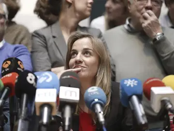 Tania Sánchez en rueda de prensa Tania Sánchez en rueda de prensa