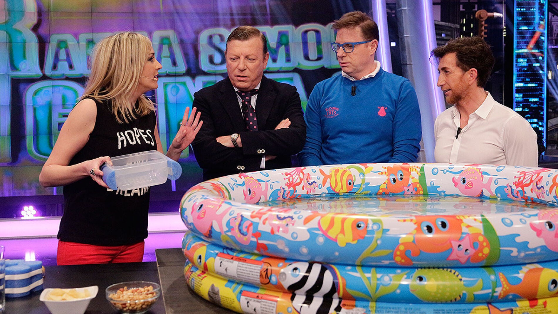 Anna Simon, Los Morancos y Pablo Motos en El Hormiguero 3.0