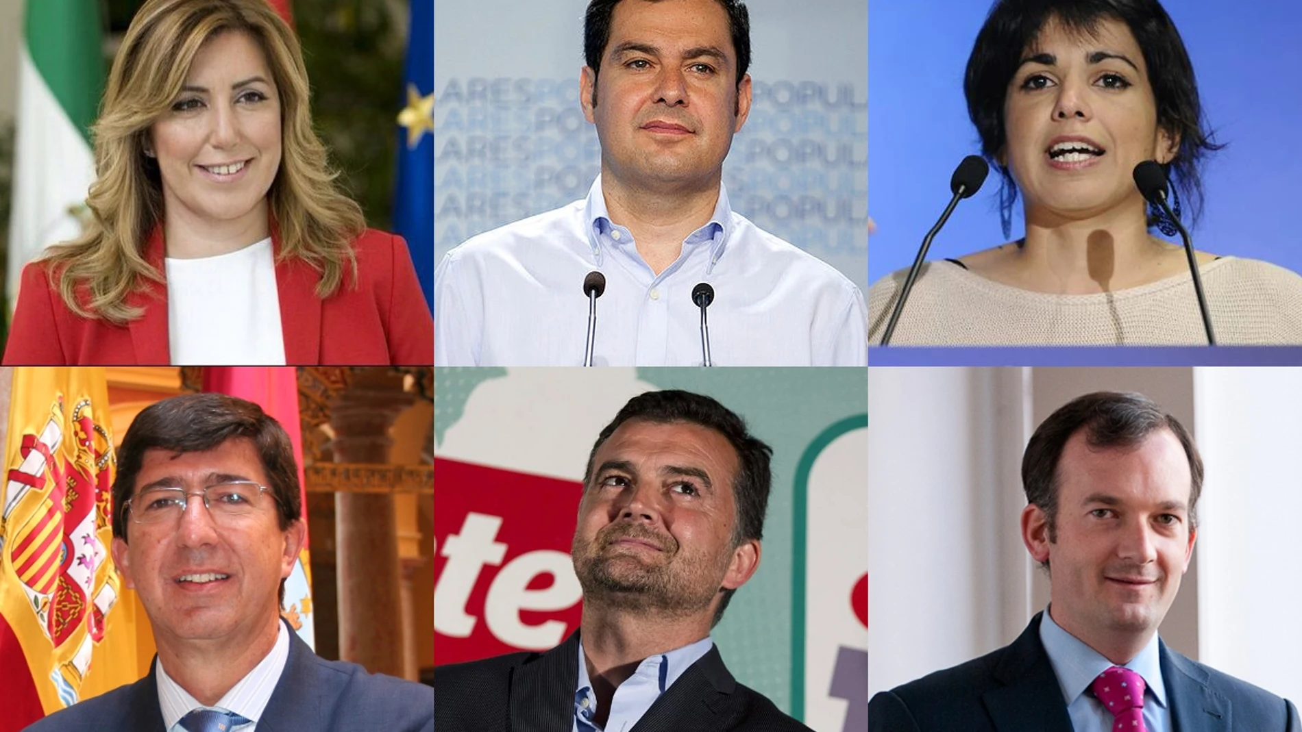 Principales candidatos a las elecciones en Andalucía