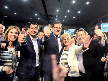 Mariano Rajoy apoya a su partido en Andalucía