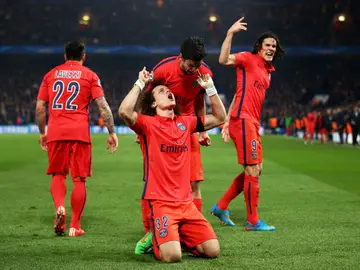 David Luiz celebra su gol David Luiz celebra su gol