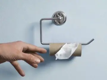 Un rollo de papel higiénico vacío Un rollo de papel higiénico vacío