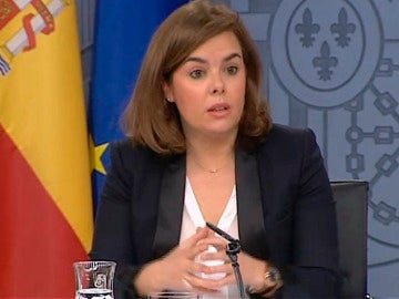 Soraya Sáenz de Santamaría, tras el Consejo de Ministros