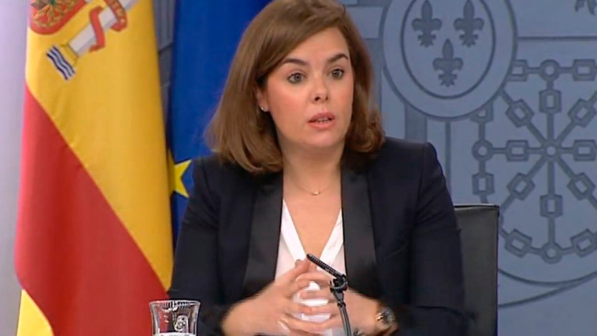 Soraya S&aacute;enz de Santamar&iacute;a, tras el Consejo de Ministros