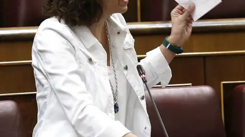 Irene Lozano durante su intervención en la sesión de Control al Ejecutivo Irene Lozano durante su intervención en la sesión de Control al Ejecutivo