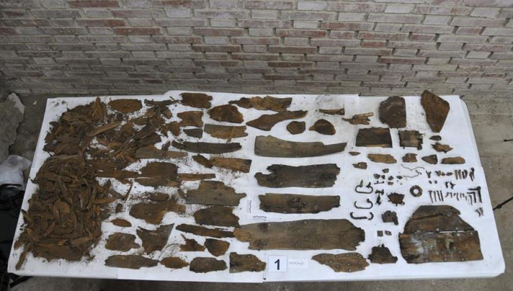 Restos óseos de los nichos del convento de la Trinitaria
