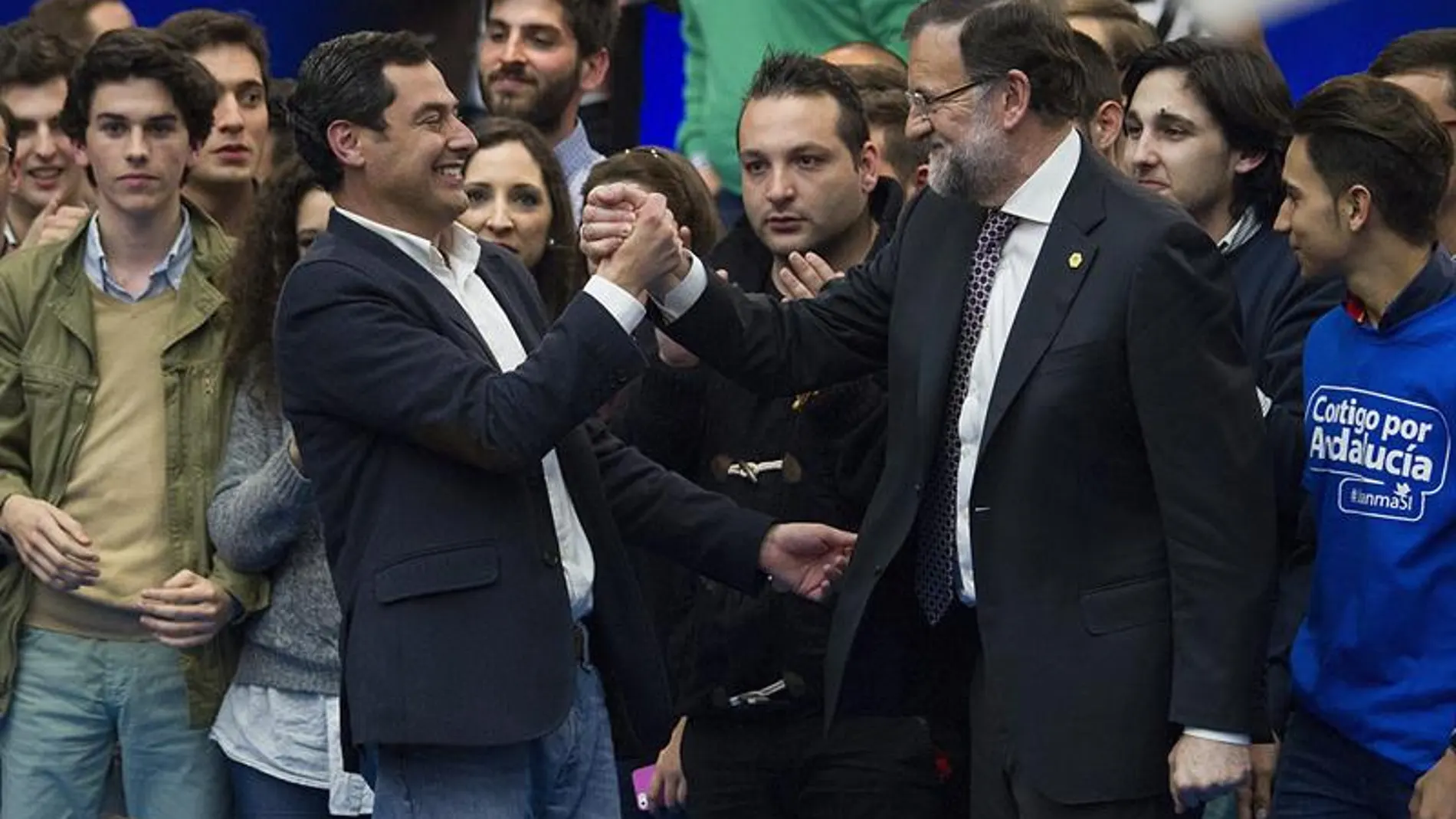 Mariano Rajoy y Juanma Moreno
