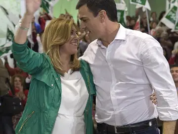 Pedro Sánchez con Susana Díaz Pedro Sánchez con Susana Díaz