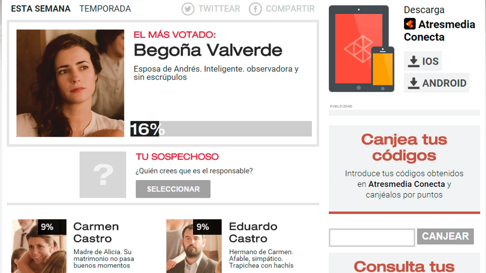 Begoña Valverde es la sospechosa más votada