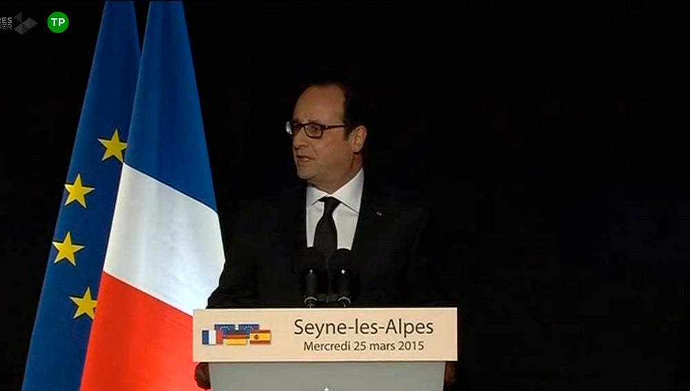Hollande en la rueda de prensa