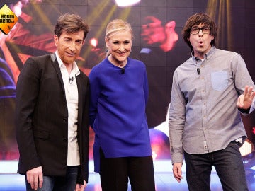 Luis Piedrahita, Pablo Motos, Cristina Cifuentes en El Hormiguero 3.0