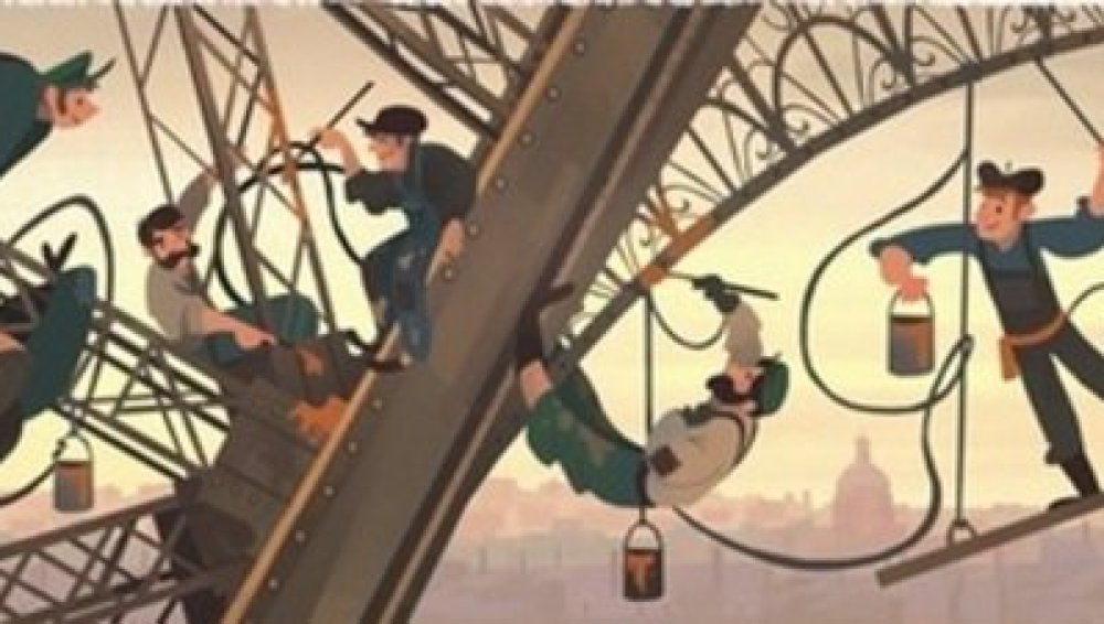 Doodle de Google en homenaje a la Torre Eiffel.
