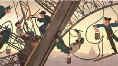 El doodle de Google celebra los 126 años de la Torre Eiffel
