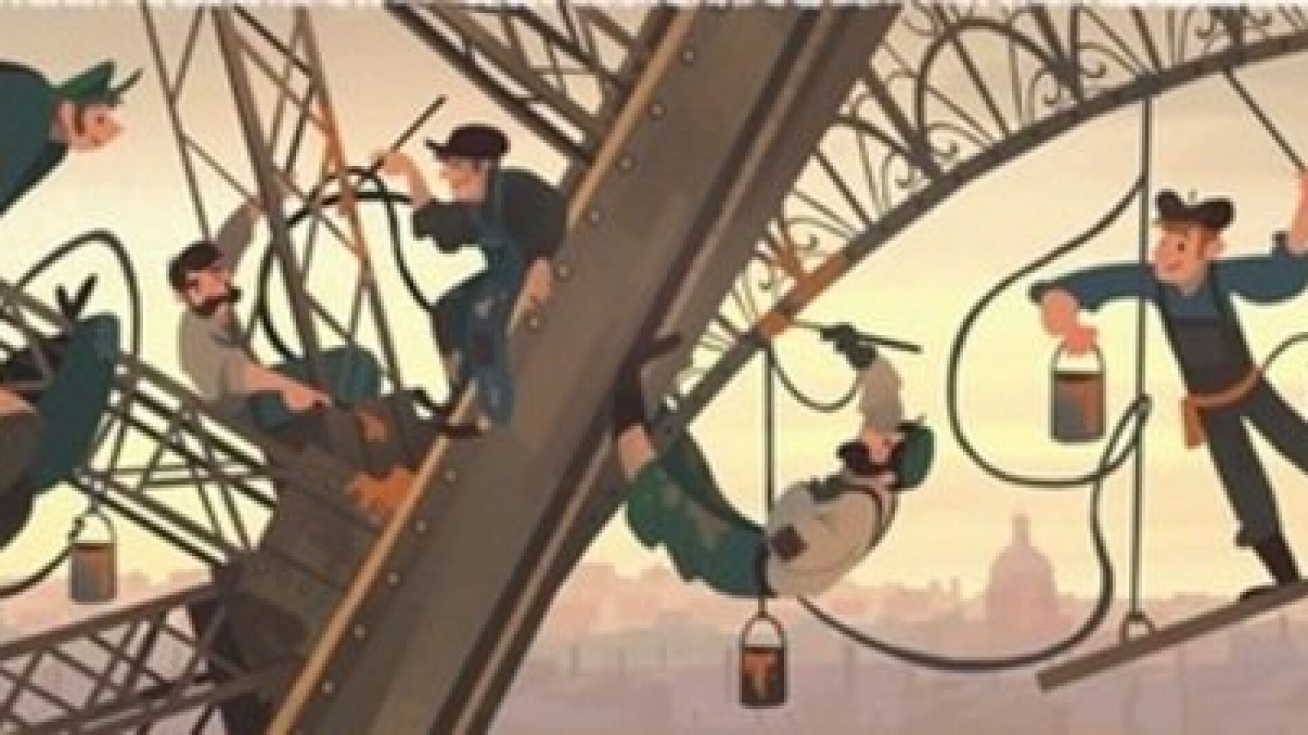 Doodle de Google en homenaje a la Torre Eiffel.