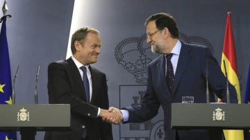 Mariano Rajoy y Tusk 