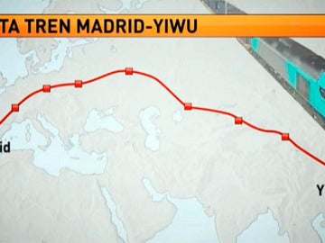Ruta ferroviaria entre Madrid y Yiwu