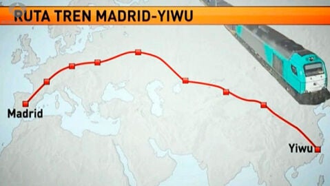 Ruta ferroviaria entre Madrid y Yiwu
