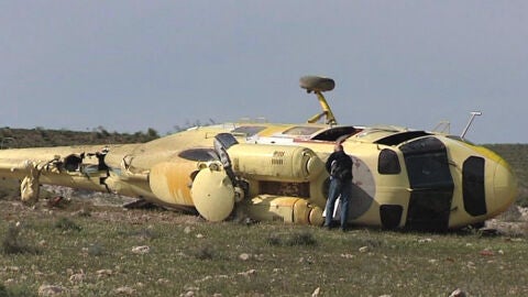 Helic&oacute;ptero tirado hallado en N&iacute;jar