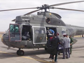 Helicóptero que participa en las labores de rescate Helicóptero que participa en las labores de rescate