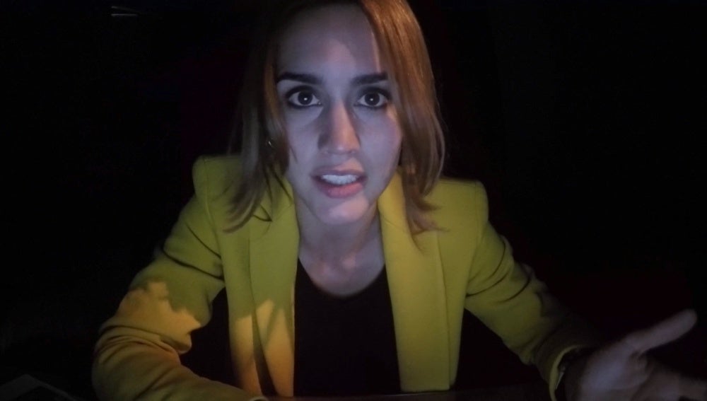 María durante una videollamada con Pablo
