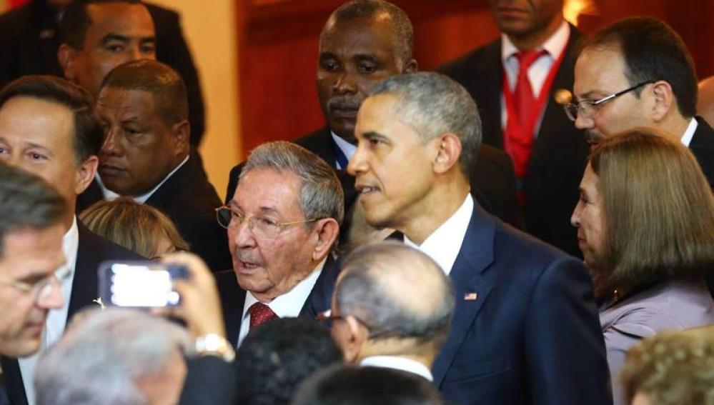 Raúl Castro y Barack Obama