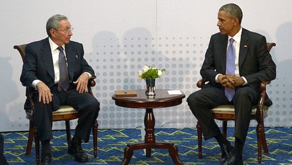 Obama y Raúl Castro