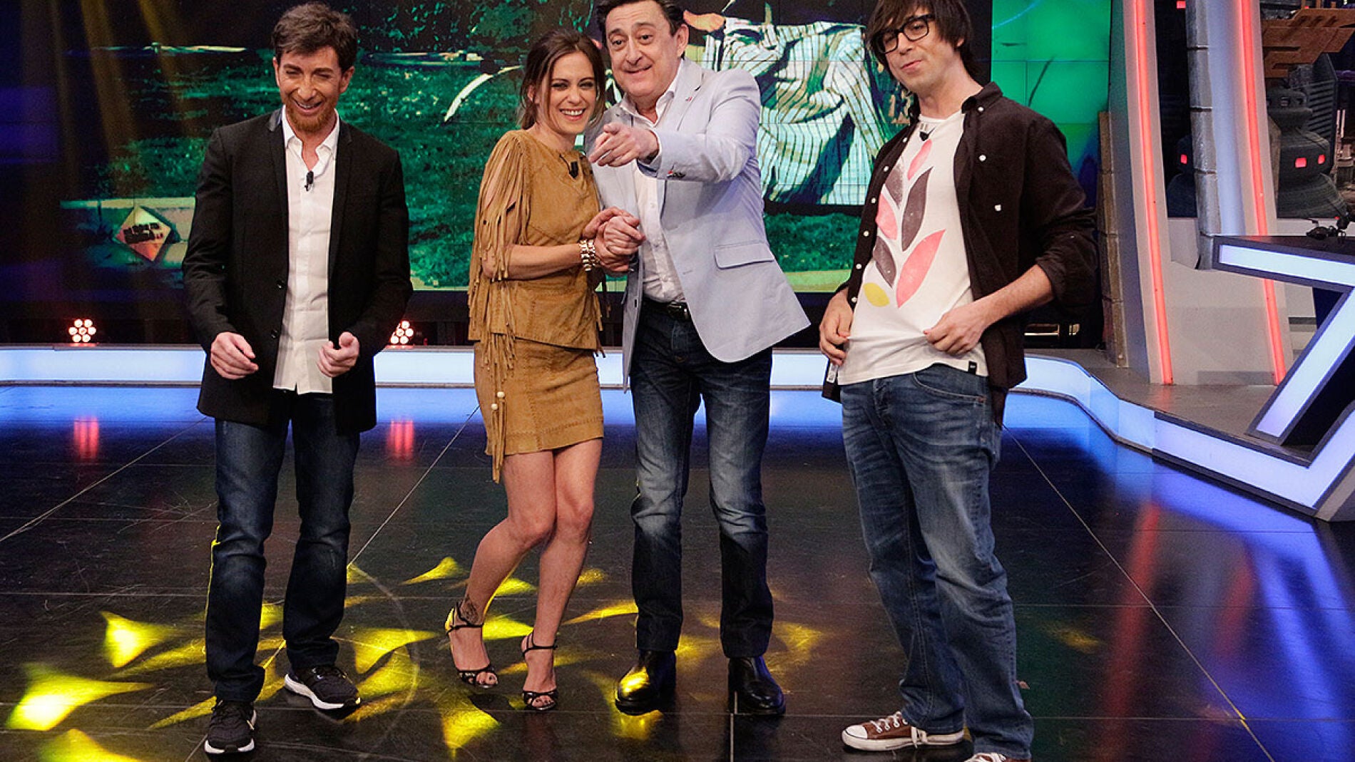 Mar&iacute;a Le&oacute;n, Mariano Pe&ntilde;a y Luis Piedrahita en El Hormiguero 3.0
