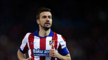 Gabi, en un partido del Atlético de Madrid