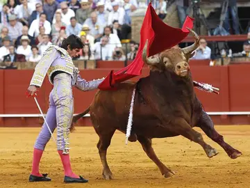 El diestro Sebastián Castella en la faena a su primer toro El diestro Sebastián Castella en la faena a su primer toro