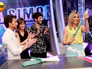 Anna Simon, Quim Gutiérrez, Marta Etura y Pablo Motos en El Hormiguero 3.0