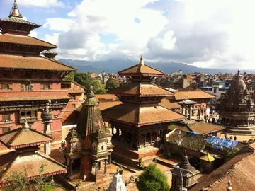 Templo de Patan, en Nepal, antes de ser destruído Templo de Patan, en Nepal, antes de ser destruído