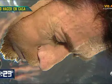 Pablo Motos aguantando la respiración en El Hormiguero 3.0 Pablo Motos aguantando la respiración en El Hormiguero 3.0