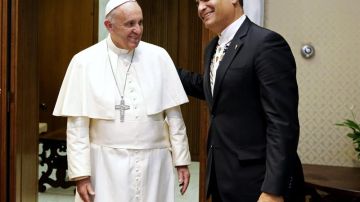 Encuentro entre el Papa Francisco y Rafael Correa, presidente de Ecuador