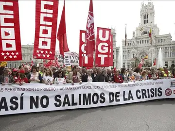 Manifestación del día del trabajo en Madrid Manifestación del día del trabajo en Madrid