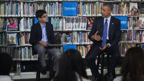 Obama entrevistado por un ni&ntilde;o